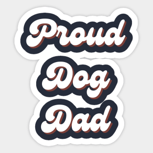 Proud Dog Dad Retro Sticker